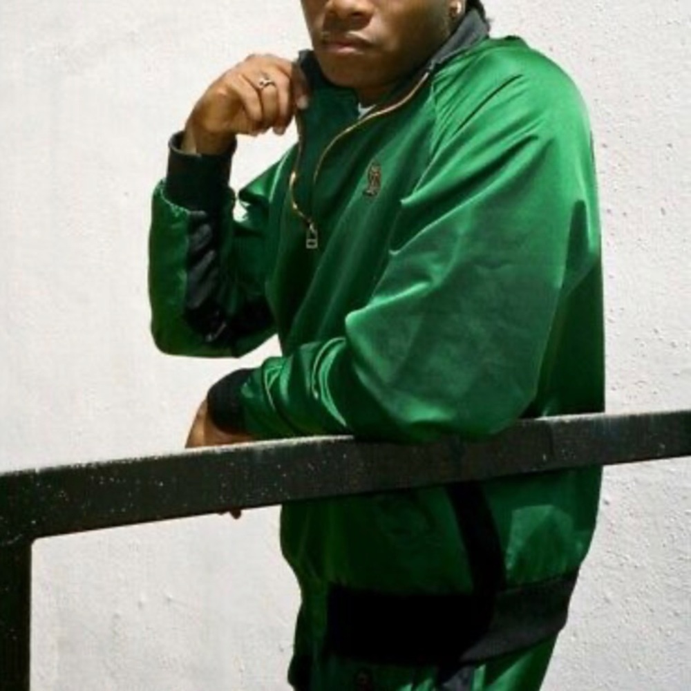 OVO Green Satin Bomber Jacket